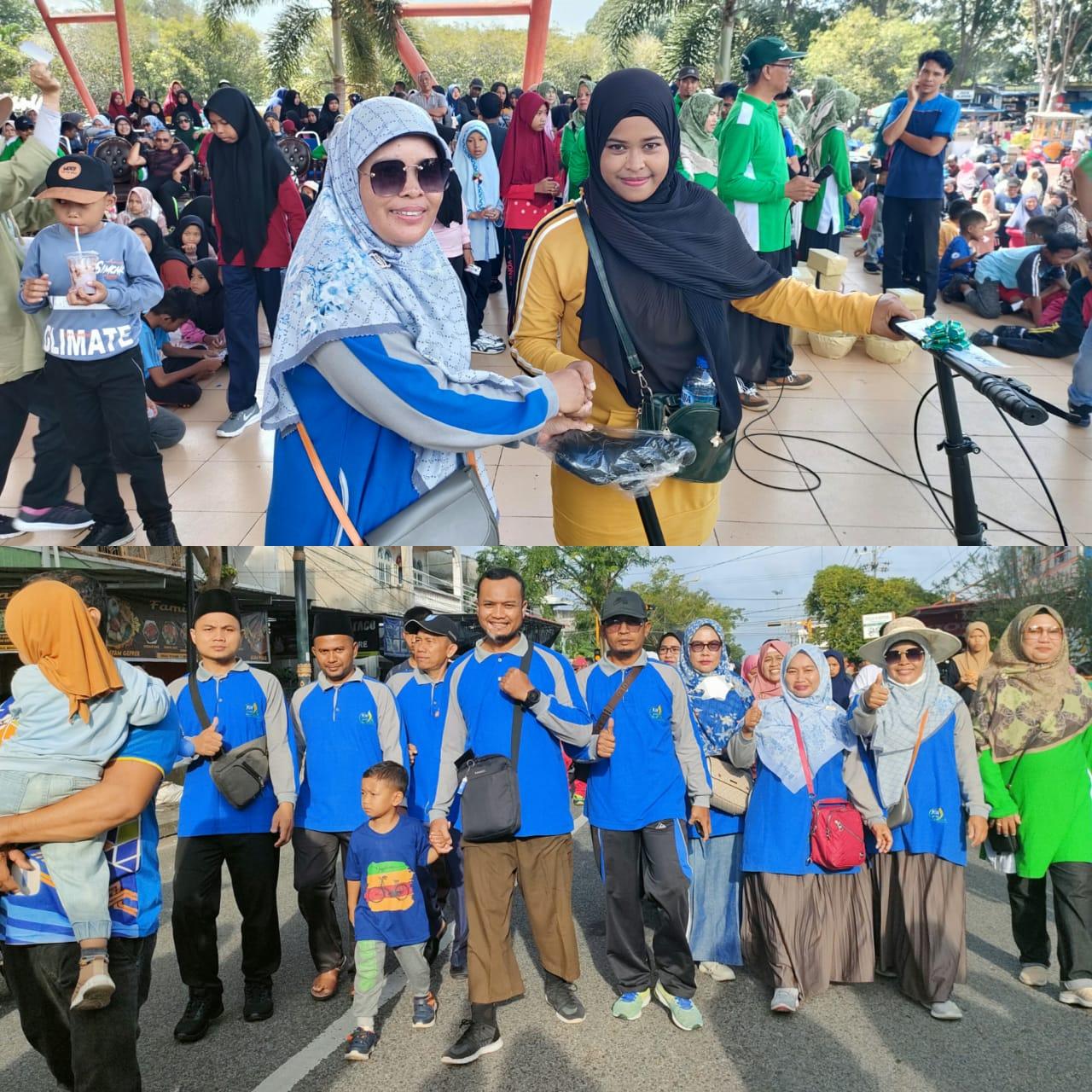 Kepala MTsN 4 Bengkalis bersama K3M Mandau-Bathin Solapan Semarakkan Jalan Santai Kerukunan Umat Beragama Kabupaten Bengkalis
